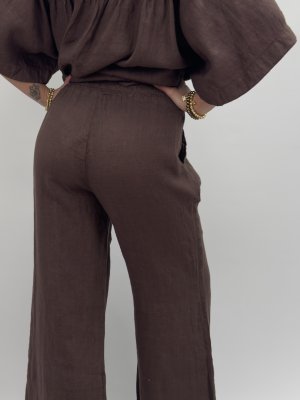 Rosali Vida linnebyxor, bruna