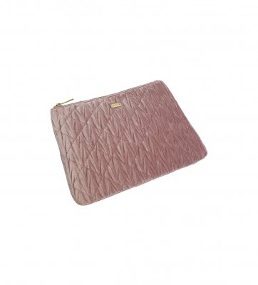 Flat Make-up quilted, Pale pink