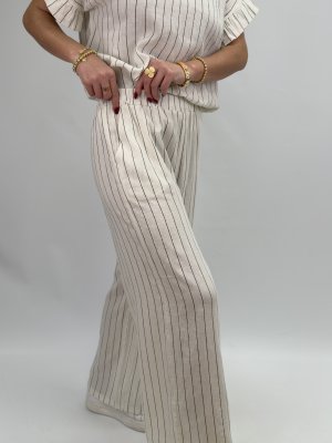 Randiga byxor i linnemix