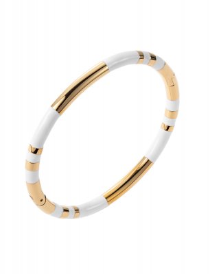Naxos armband, vit/guld, By Jolima