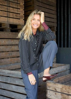 Barrel pants Beverly, Steel Grey