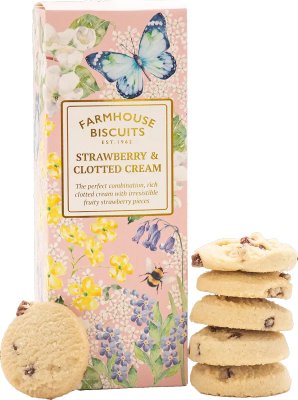 English Garden Strawberry & Clotted Cream biscuits i ask 150g