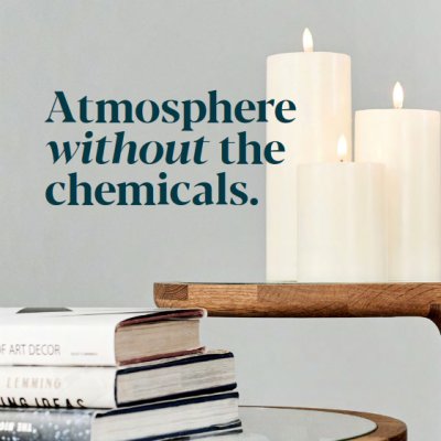 UYUNI Pelarljus LED 6x10 cm, Gräddvit