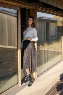 Kjol med strass Kastinna, svart