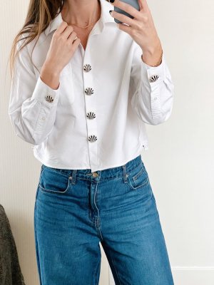 Linn – Black & White Shell, knappsmycken 6-pack, guld