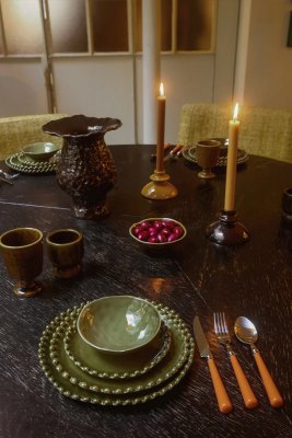 Kite ljusstake, brun