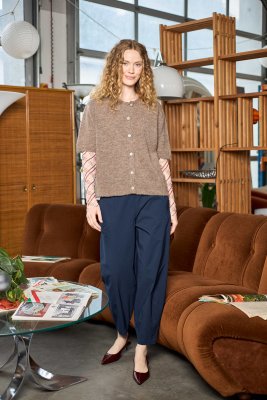 Meshtopp Kamma, Beige Tartan