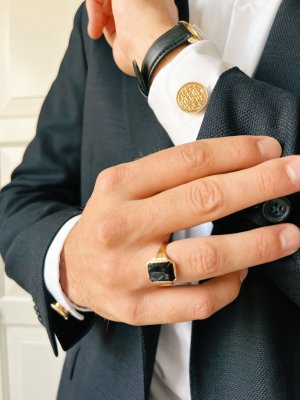 Magnus – Fejk-manschettknappar Guld (2-pack)