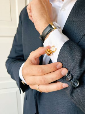 Magnus – Fejk-manschettknappar Guld (2-pack)