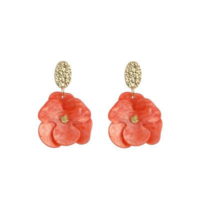 Örhängen Tanja, korall/guld