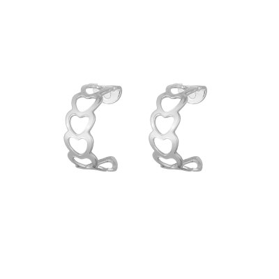 Örhängen Hjärtringar, silver