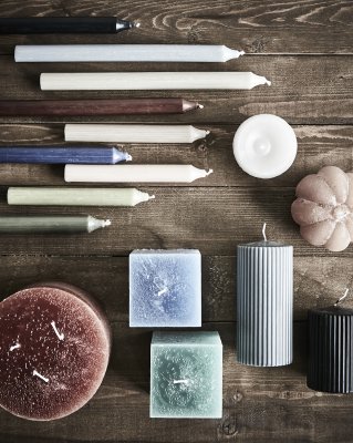 Ljus 28 cm RUSTIC, Vit