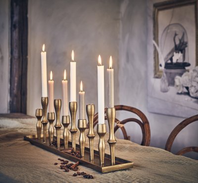 Ljus 28 cm RUSTIC, Vit