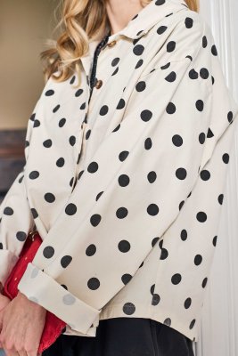 Skjortjacka Ellie, White Dot