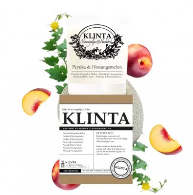 Doftljus & Massageljus, KLINTA, Persika & Honungsmelon, 45 h