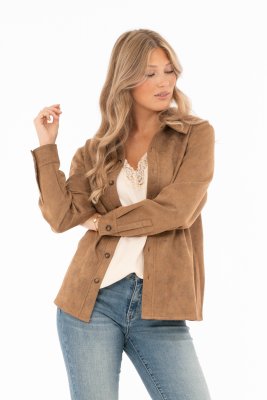Skjortjacka Rae, Cognac