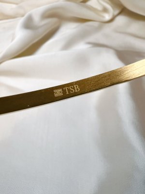 Gold Cuff Bracelet – Button Base