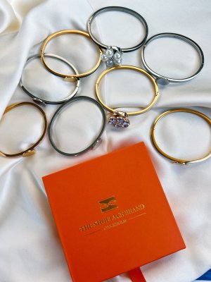 Black Gold Cuff Bracelet – Button Base