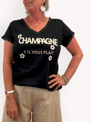 T-shirt Champagne, svart