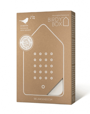 Birdybox Speldosa Fågelkvitter, Vit Jesmonite