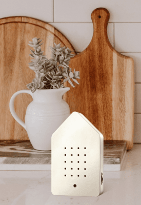 Birdybox Speldosa Fågelkvitter, Vit Jesmonite