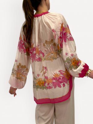 Blus i tencel Smilla, Fuchsia