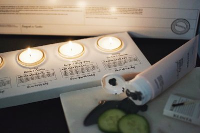 Doftljus Presentask AROMATERAPI veckokollektion