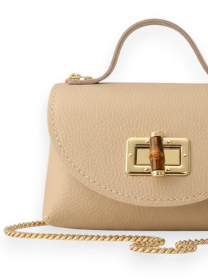 Liten väska i skinn Vendela, beige