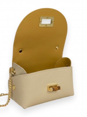 Liten väska i skinn Vendela, beige