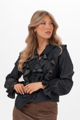 Blus Virginia, mörkblå