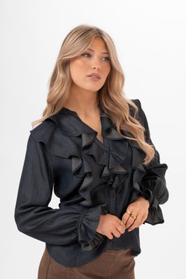 Blus Virginia, mörkblå