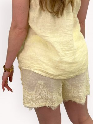 Linneshorts Vivi, gul