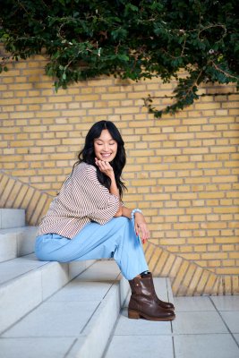 Skjorta Starry, Tobacco/strass