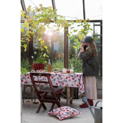 Bordsduk Jordgubbe 140x250 cm, rosa/röd