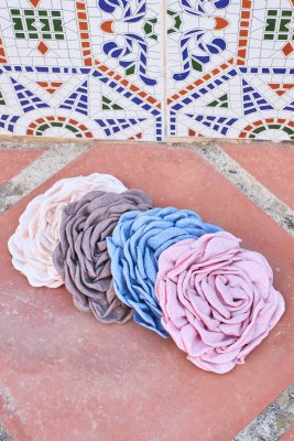 Brosch/hårklämma Villa, blå