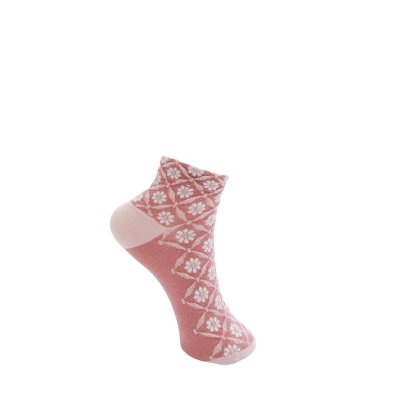 Ankelstrumpor Lisa Jacquard, Rose