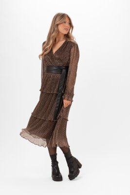 Klänning Zelda, Espresso/metallic