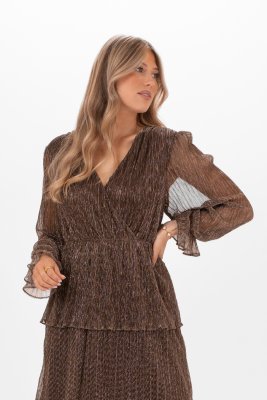 Klänning Zelda, Espresso/metallic